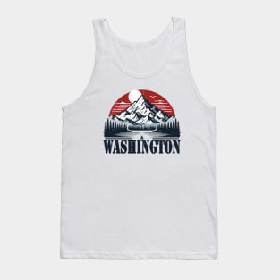 Retro Washington Mountain Outdoors Tank Top